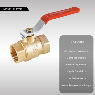RN Heavy-Duty Forged Brass Ball Valve - 1/4" (8mm) Brass Finish | Leakproof and Corrosion-Resistant for Plumbing | High-Pressure Resistance_RNBV171008 | 5 Years Warranty