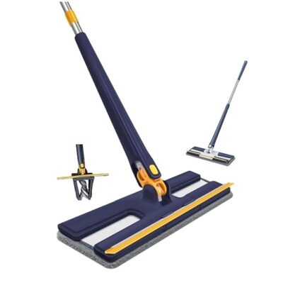 Mop for Home Cleaning Floor with Wiper | 2 in 1 Dehydrated Self-Wringing Floor Cleaning Mop for Home | Mopping Stick for Home, Office, Hotels, Hospitals |1 Extra Pad Free (Blue)