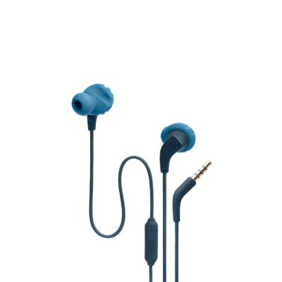 JBL Endurance Run 2, Sports in Ear Wired Earphones with Mic, Pure Bass, Sweatproof, Flexsoft eartips, Magnetic Earbuds, Fliphook & TwistLock Technology with Voice Assistant Support for Mobiles (Blue)