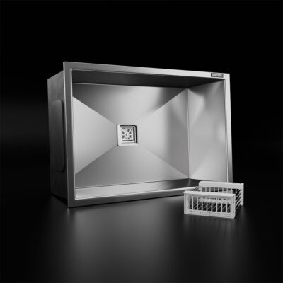 Lorazzo Lustr™ Kitchen Sink (SILVER) – 24X18 inches | CERTIFIED 304 Stainless Steel Sink for Kitchen | with SS-304 Coupling, Waste Pipe & Basket | 20-Year Lorazzo Limited Warranty