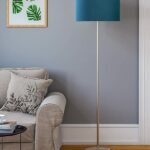 12-Inch Blue Taper Lampshade | Standing Corner Lamp for Living Room, Bedroom, Home, Office & Hotel