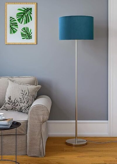 12-Inch Blue Taper Lampshade | Standing Corner Lamp for Living Room, Bedroom, Home, Office & Hotel