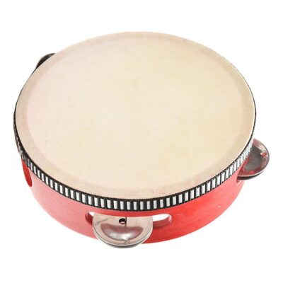 THE STYLE SUTRA Educational Toy Musical Tambourine Beat Instrument Hand Drum Red