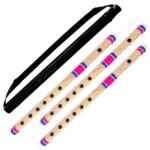 SG MUSICAL Professional Flutes B Medium, C Medium, A Medium Right-Hand Bansuri Size with Free Carry Cover