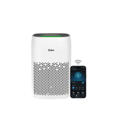 Qubo Smart Air Purifier Q200 for Home by Hero Group | 200 Sqft | 99.99% Allergen Removal | HEPA H13 | 9000 Hrs Filter Life | App & Voice Control | Energy Saving | Ultra-Quiet BLDC Motor (White)