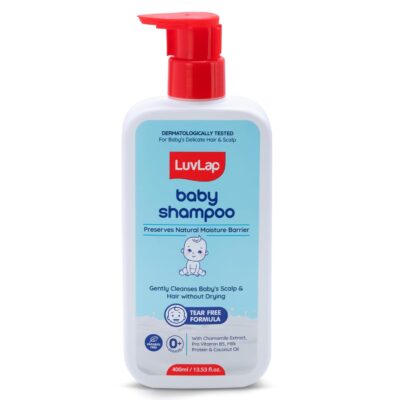 Milky Soft Baby Shampoo - 400ml, Tear Free Formula, with Milk Protein, Vitamin E & Coconut Oil, Shea Butter & Chamomile, Gentle Care for Baby's Soft Hair, No Paraben, Dermatologically Tested