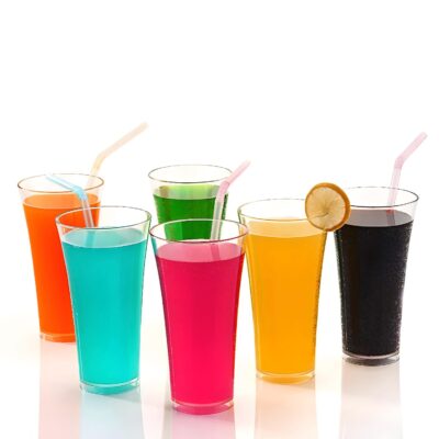 Oblivion Transparent Crystal Glass Juice Tumblers 270ml - Lightweight Drinking Glasses, Ideal for Juice, Water and Beverages (Set of 6)