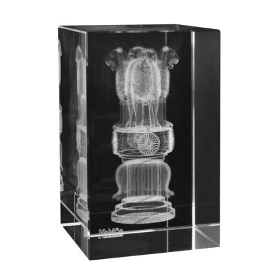 Kebica 3D Crystal Ashoka Pillar Paperweight