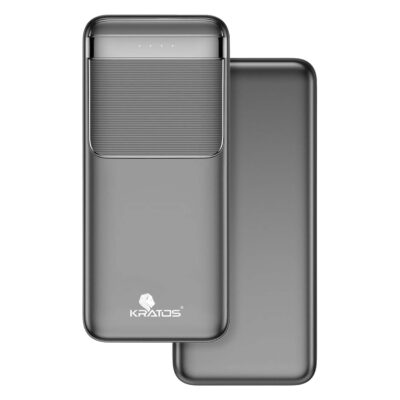 Kratos Legend Champ 20000 mAh Power Bank | 22.5 W PD Fast Charging | Triple Output (2 USB + 1 Type-C) | Smart Protection | Made in India – Blackccccccccccccc