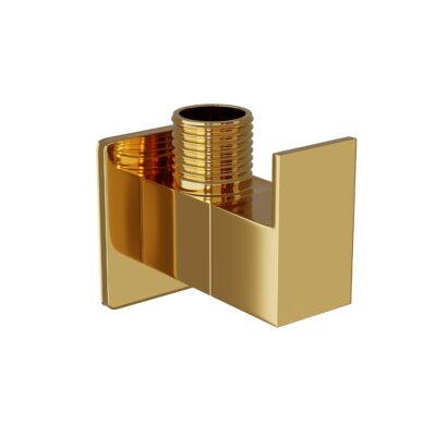 B Backline Brass Angle Valve with Wall Flange for Bathroom/Kitchen Angle Stop Cock Valve Kitchen | Bathroom Sink | Geyser | (Gold)