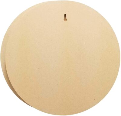 ROOT KRAFT Pack of 2 MDF Board Round Shape (12In x 12In) 2.5 mm Unfinished Wooden Shape Art Panel Wood Boards for Crafts DIY Plaque Plank Cutout Blank Sign Tray Artist Painting Board