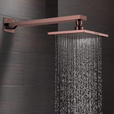 ALTON SHR20810 SS-304 Grade, 6x6 Square Over Head Shower With 18-INCH Arm and Wall Flange (Rose Gold)