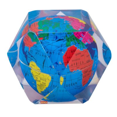Kebica Resin Globe Paperweight – 14-Sided Tetradecagon (2 Inch)