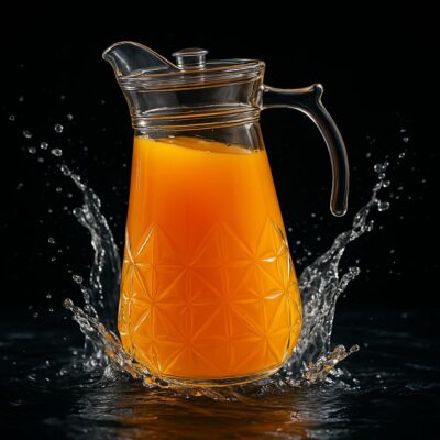 Cristello 1700 ml Glass Water Jug with Lid | Elegant Transparent Pitcher for Dining Table | Detox Jug for Juice, Iced Tea, Milk & Infused Water