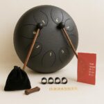 Windwarrior 6-Inch Steel Tongue Drum 8-Note C Key – Percussion Instrument for Meditation, Yoga, Music Education & Relaxation with Mallets, Finger Picks & Carry Bag (Black)
