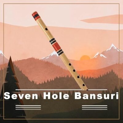 AIBANA Flute Beginners C Natural Medium Right Hand 8 Hole Bansuri Musical Instrument Size 19 inches Best for Beginners