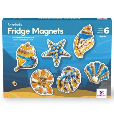 TOYKRAFTT Art N Craft Kit for Kids, Creative & DIY Toys, Kids Activity for Age of 8+ Year - Seashells Fridge Magnets & Photoframes (Seashells Fridge Magnets)