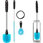 3Pcs Bottle Cleaner Brush Set, 15 inch Long Handle Washing Baby Bottle Cleaning Brushes for Narrow Neck Water Bottles Tumblers Straws Coffee Mugs Sport Bottles Flasks and Thermos Lid Cup Brush