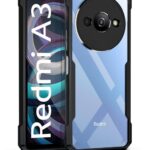 WOW IMAGINE Shockproof Clear Hybrid Case for Mi Redmi A3/A3X/Poco C61 (Black)
