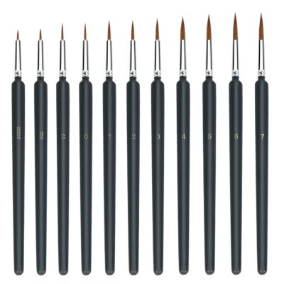 11 Pieces Fine Detail Paint Brush Miniature Small Thin Painting Brushes Kit Micro Artist Acrylic Paints Brush Set