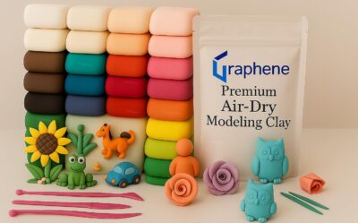 GRAPHENE 24 Pcs Air Dry Modelling Clay Set with 3 Sculpting Tools Creative Art & Crafts Play Non Toxic Dough Birthday Return Gift for Boys and Girls - Color as Per Stock