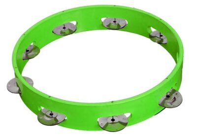 Dhingra Musicals - Tambourine Hand Percussion Musical Instrument 8 inch Multi Colour