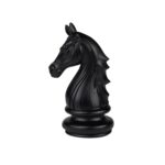 Artarium Knight Horse Chess Piece Statue – Black Polyresin Figurine (4 Inch)