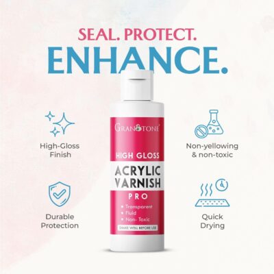 GRANOTONE Acrylic Artist's Varnish Non-Yellowing Non-Toxic (100 ML HIGH Gloss)