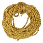 Goelx Art and Craft Shiny Thread Doris for Jewelry Making/Craftworks/Decorations/Apparel Borders - Golden