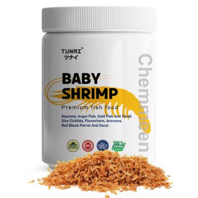 Tunai Chemmeen Whole Sun-Dried Shrimps – 20 g – Natural Fish Treat for Flowerhorn, Arowana, Red Parrot, Oscar, Cichlids & Turtles – Boosts Color, Digestion & Immunity