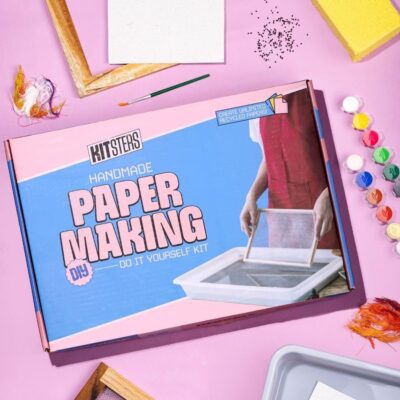 KITSTERS DIY Handmade Paper Making Kit | Make Recycled Textured Paper | DIY Kit for Kids, Adults, & Teens | Craft Kit, Mould & Deckle Included | Adult Hobbies | New Crafts to Try