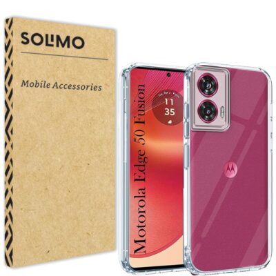 Amazon Brand – Solimo Transparent Back Cover for Motorola Edge 50 Fusion 5G