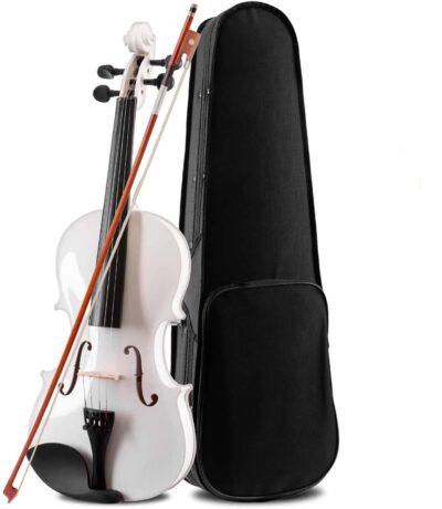 JAPS BIZ® 4/4 Violin With Bow, Rosin and Hard Case Violin Kit Musical Instrument for Kids, Professionals Glossy Finish