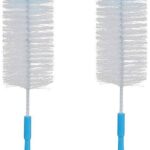 Truvic Set of 2 Long Glass and Plastic Bottle Cleaning Nylon Brush (Color May Vary) pack of 2