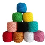 Homeistic Appliance Crochet Cotton Tatting Thread Yarn for Knitting and Craft Making Combo 35 To 40 M Approximate and Crosia Thread Size Is 1 Mm (Multicolor, Pack Of 10), 230 Gram