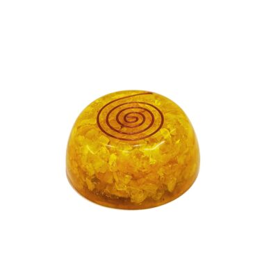 Cosmic Connect Citrine Orgone Paperweight – Energy & Abundance Tool
