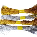 3A Feature tail Silver and Golden Natural Jute Thread for Arts and Crafts, Gifts, DIY, School Projects and Decoration (2pc Golden, 2pc Silver 10mtr Each)