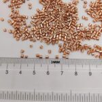 Special Copper Cut dana Sugar Tube Beads (3mm) (Pack of 100 gm) for Aari Work & Embroidery Maggam, Jewellery DIY Kit Seed