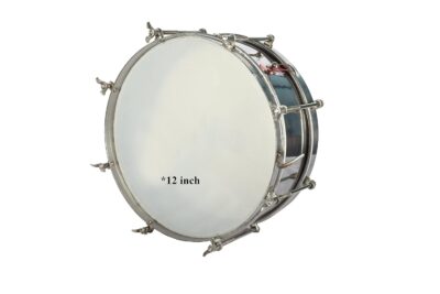 Kannan Musical Instruments 1 Piece Side Drum (S.S), 12" inch, Silver