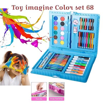 Toy Imagine Color Set for Kids Drawing Doodle Sketch Crayon Painting Water Paint Art Colour Kit Toys Birthday Return Christmas Gift Boys Girls Age : 3-5 Years Old Stationery(Color Set 68), Blue