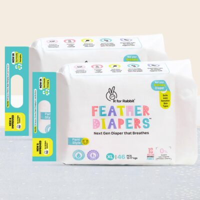 XL Size Premium Feather Diaper for Baby 12 to 17 kgs (92 Combo Pack Offer)