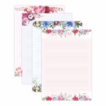 ESCAPER Designer A4 Paper Sheets – 90 GSM Writing Paper – One Side Ruled & One Side Blank – For School Projects, Assignments, Office Use & Printing (Floral Theme, 100 Sheets (25 each design))
