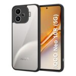 CEDO Ultra Hybrid Transparent Back Cover for iQOO Neo 10R 5G (Black)
