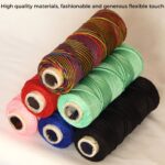 Ecofynd 1mm, 100 Meters, Nylon Color Cord (Purse Thread) | Braided Cotton PP Knot Beading Cord Rope | Thread Material for Jewelry Making, DIY Craft Hanging Projects, (Pack of 1, Black, CORD005)