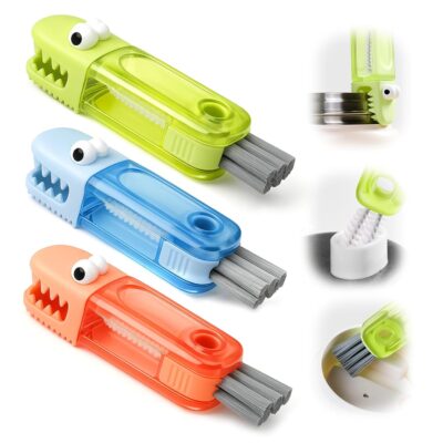 3 in 1 Cup Lid Cleaning Brush Set, Multifunctional Water Bottle Cover Cleaning Brushes, Portable Cup Lid Gap Cleaning Brush Home Kitchen Crevice Cleaning Tools