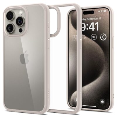 Spigen Ultra Hybrid Case for iPhone 15 Pro (Natural Titanium)