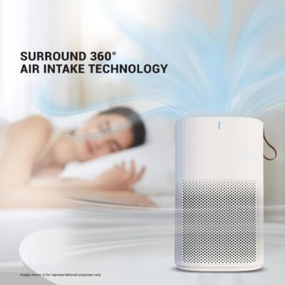 Eureka Forbes Air Purifier 150 with True HEPA H13 Filter & Surround 360° Air Technology | Removes 99.97% Dust & Particulate Matter | 3-Stage Purification | Covers 200 Sq. Ft. | Minimal Noise