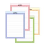 ESCAPER Designer A4 Paper Sheets – 90 GSM Writing Paper – One Side Ruled & One Side Blank – For School Projects, Assignments, Office Use & Printing (Pastel Theme, 100 Sheets (25 each design))