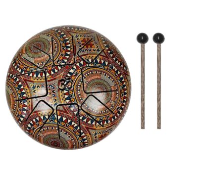 Nyvaan 6" Steel Tongue Drum/ 8 Notes C Major/Kids and Adults Hand-pan Drum Instrument with Bag/Perfect Meditation, Yoga