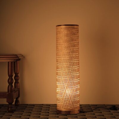 24-Inch Natural Brown Eco-Friendly Floor Lamp